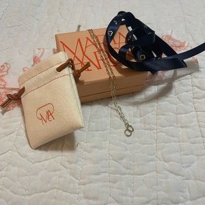 Marla Aaron solid gold 3 Link Necklace